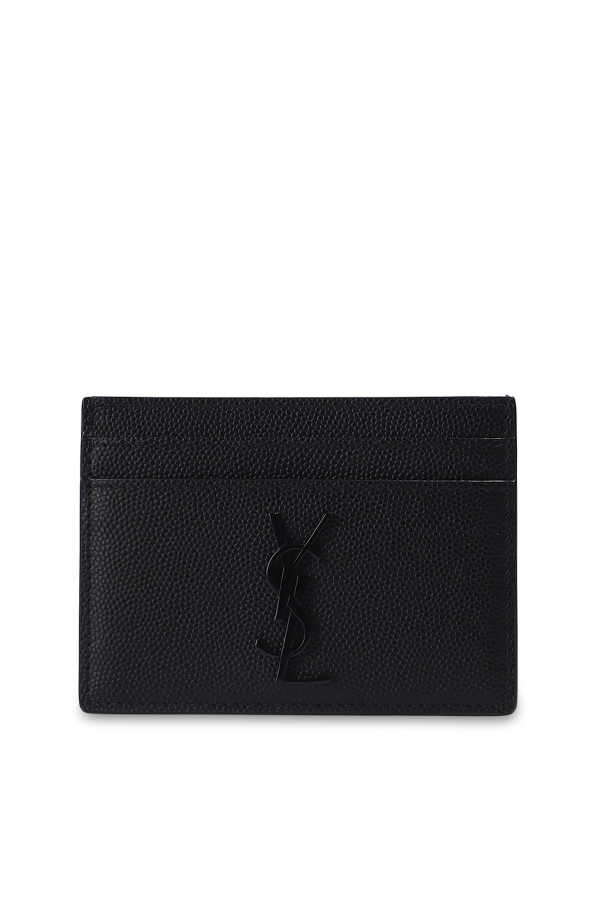 Saint Laurent East West bi fold wallet Black Card holder with logo Saint Laurent SchaferandweinerShops Italy